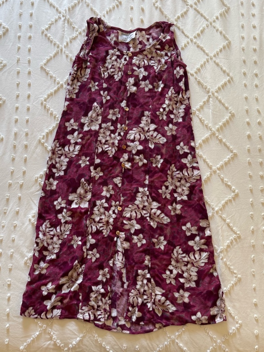 Women's Floral Button-Front Midi Skirt - Plum Floral